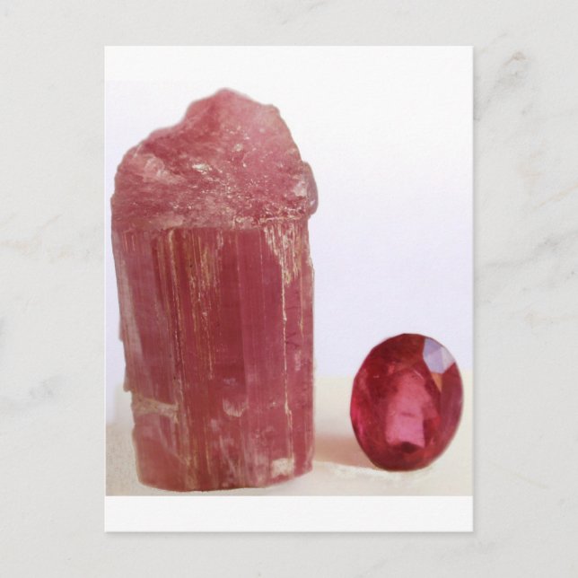 Tourmaline rubellite postcard (Front)