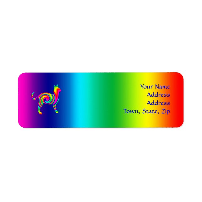 Tournage arc-en-ciel en forme de chat (Devant)