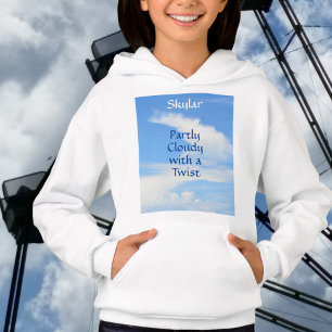 Tournage partiellement nuageux bleu et blanc Perso