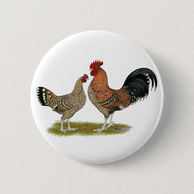 Tournaisis Bantams 2 Inch Round Button (Front)