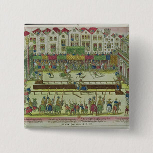 Tournament during which Henri II 2 Inch Square Button