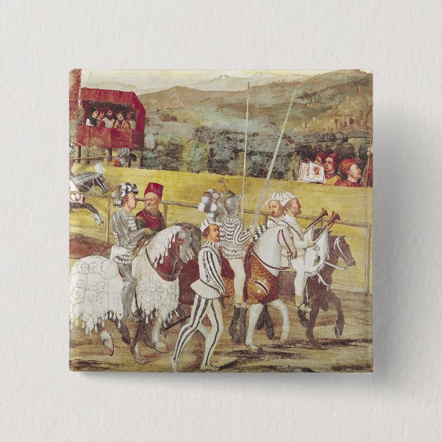 Tournament in Honour of Christian I  of 2 Inch Square Button (Front)