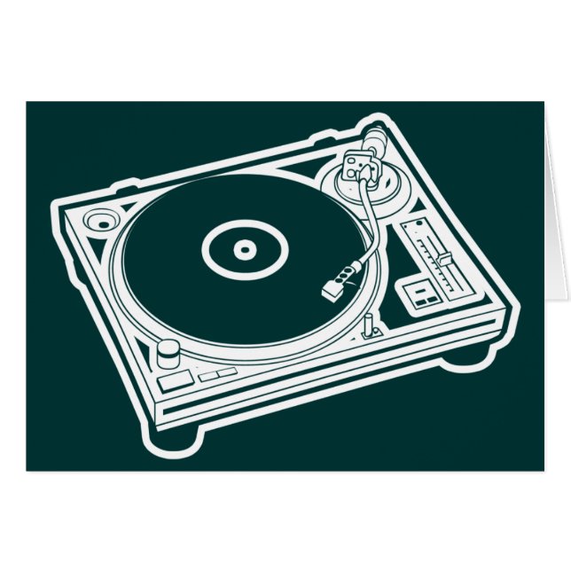 Tourne-disque de vieille école (Devant horizontal)