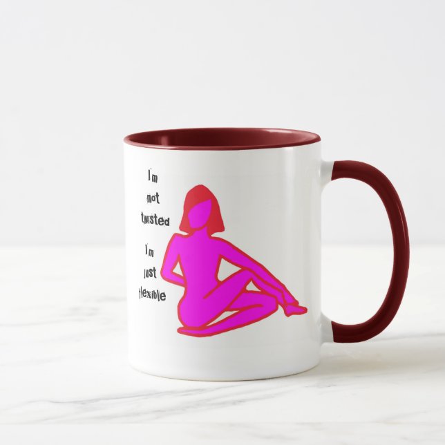 Tourné - Drôle de yoga Mug (Droite)