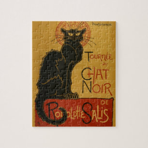 Tournee Chat Noir Black Cat Vintage Illustration Jigsaw Puzzle