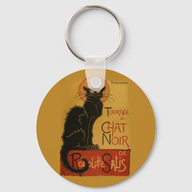 Tournee de Chat Noir Black Cat Keychain (Front)
