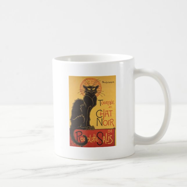 Tournee du Chat Noir 1896 Cabaret Poster Coffee Mug (Right)