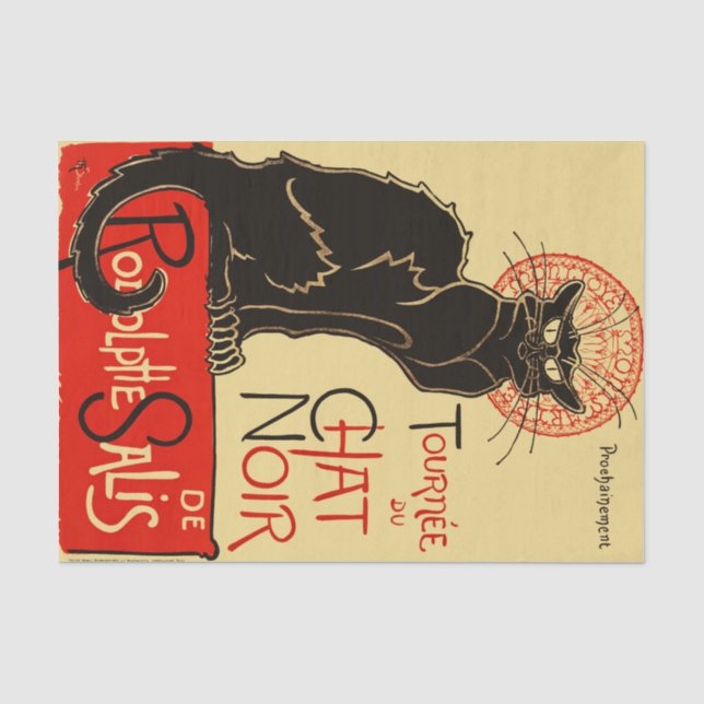 Tournée du Chat Noir Art Nouveau Tissue Paper (Front)