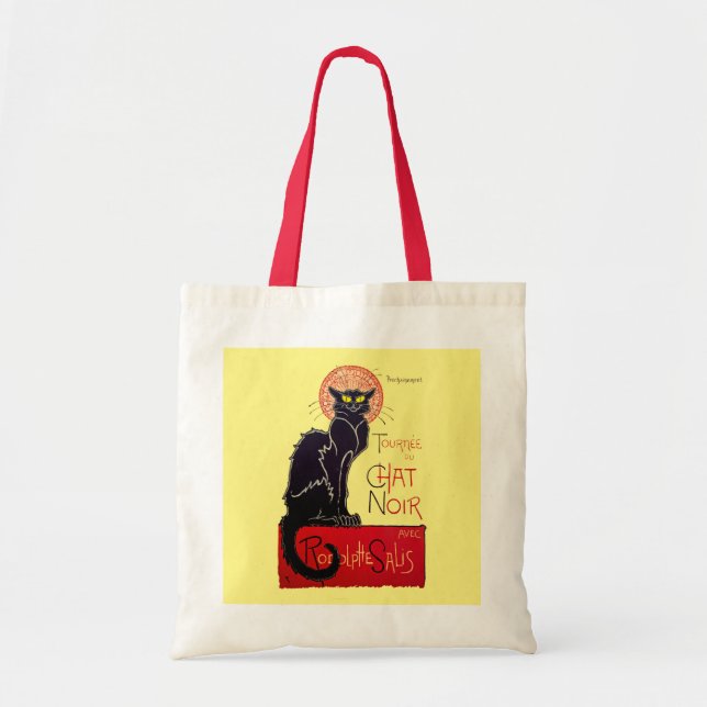 Tournee du Chat Noir French Art Nouveau Black Cat Tote Bag (Front)