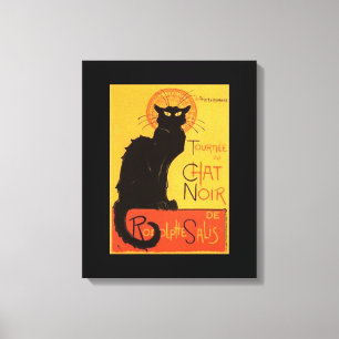 Tournée du Chat Noir, Steinlen Black Cat Vintage Canvas Print