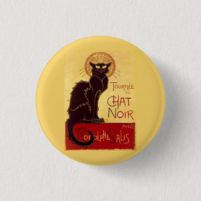 Tournée du Chat Noir, Théophile Steinlen 1 Inch Round Button (Front)