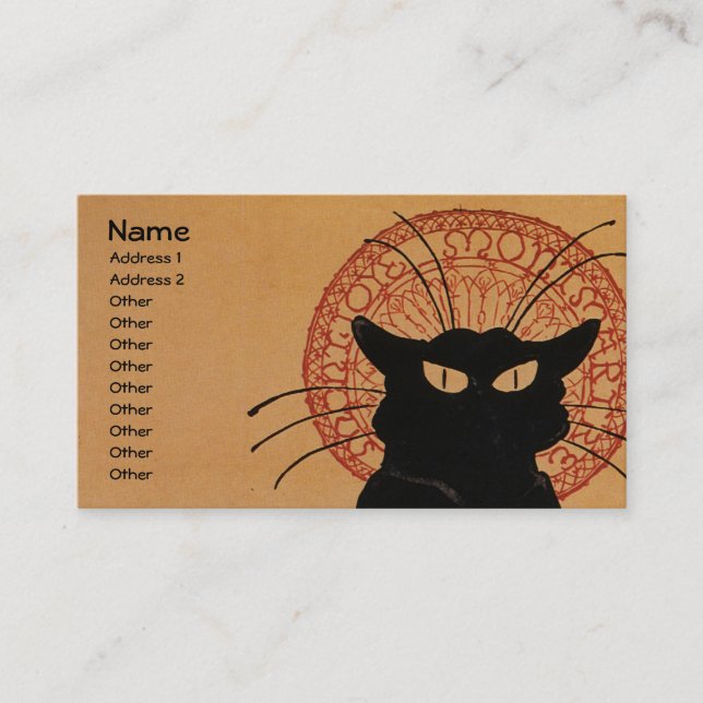 Tournée du Chat Noir, Théophile Steinlen Business Card (Front)