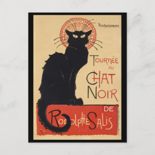 Tournee du Chat Noir, Vintage Art Nouveau Postcard