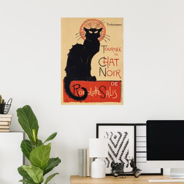 Tournee du Chat Noir Vintage Black Cat Art Nouveau Poster (Home Office)