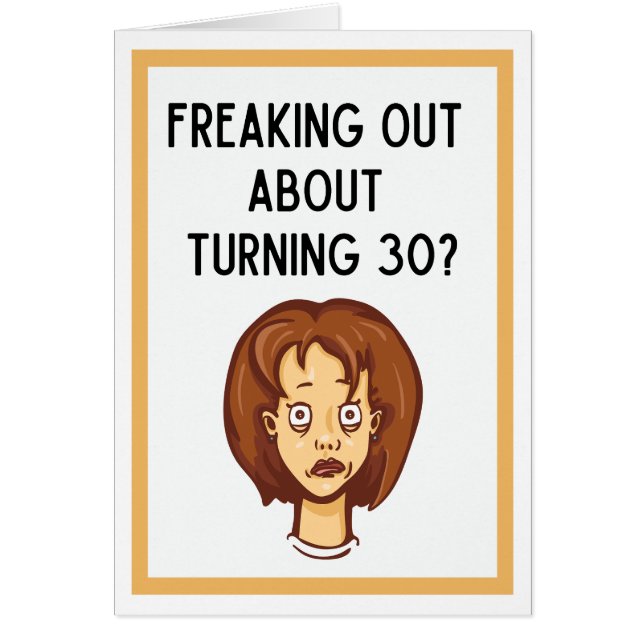 Tourner 30 Carte Anniversaire N'ayez pas peur ! (Devant)
