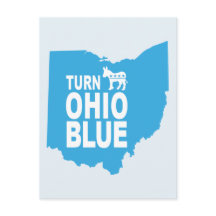 Tourner carte postale bleu Ohio | État de vote pro