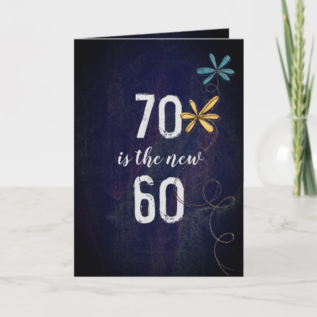 Tourner la carte humour de 70 ans (Devant)