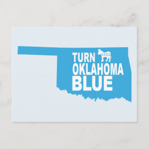Tourner Oklahoma Carte postale bleue   Vote State 