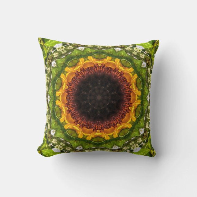 Tournesol abstrait - coussin (Recto)