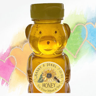 Tournesol avec Bee mini Honey Étiquette
