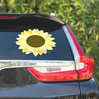 Tournesol brillant sur le autocollant de camion de