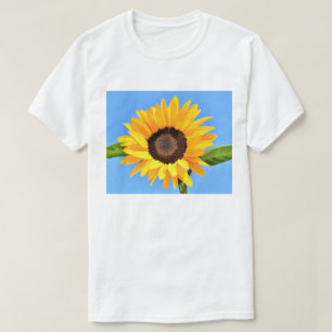 Tournesol contre soleil sur ciel bleu - T-shirt é