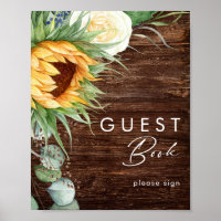 Tournesol Country Gras | Panneau de livre d'or en 