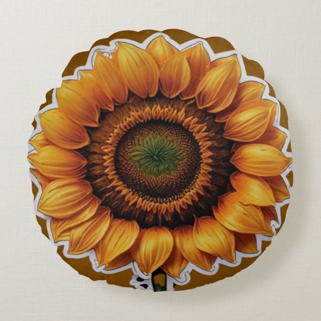 Tournesol | Coussins rond (Devant)