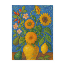 Tournesol dans le vase Carte postale