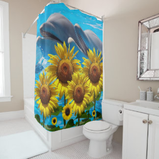 Tournesol Dauphin Douche rideau