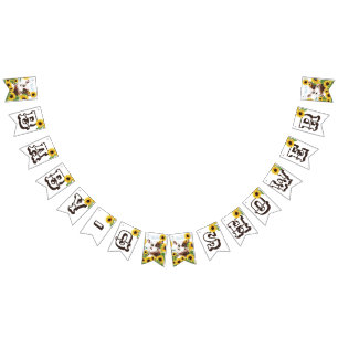 Tournesol de vache Baby Q Barbecue Drapeaux à soud