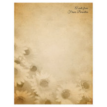 Tournesol défraîchi, papier à lettres personnalisé