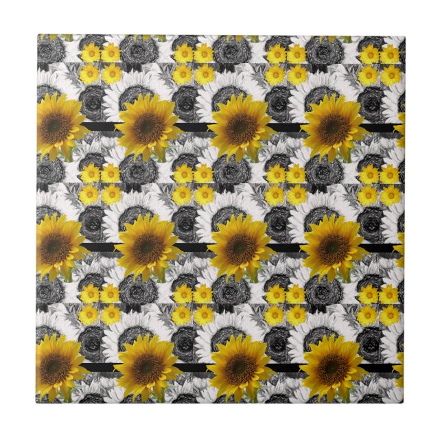 Tournesol en carreaux de céramique (Devant)