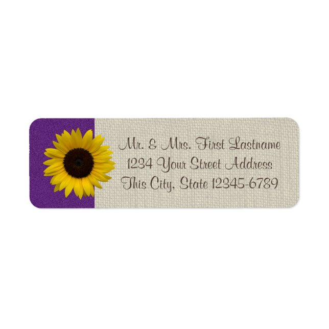 Tournesol et Burlap violet (Devant)