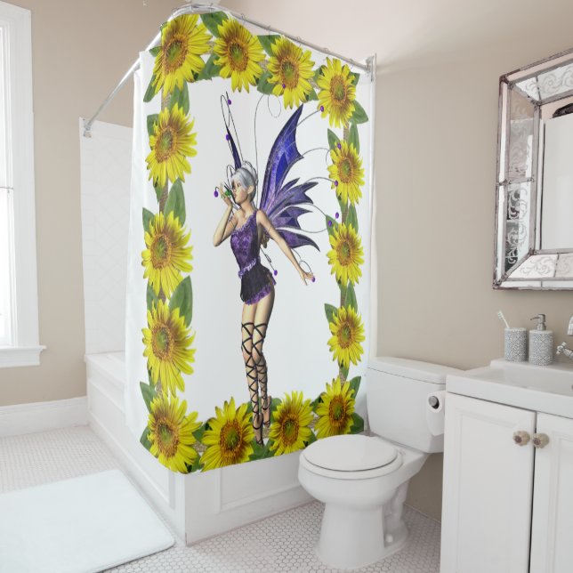 Tournesol Fairy Douche rideau (En situation)