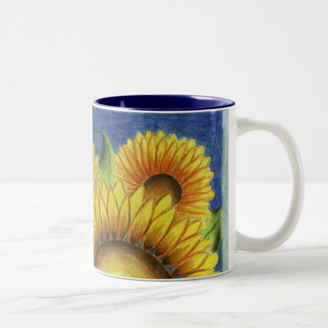 Tournesol Fleur Café Mug Cadeau Anniversaire (Droit)