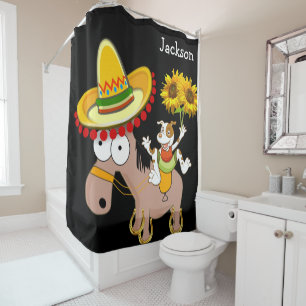 Tournesol Floral Horse Douche rideau