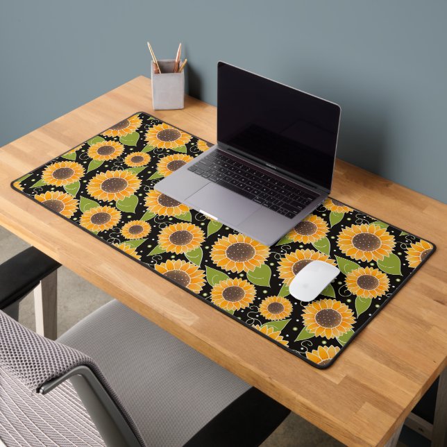 Tournesol Floral Motif amusant Inspirivité Jaune (Bureau 2)