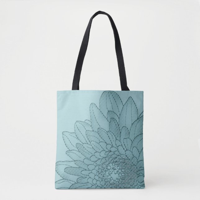 Tournesol - grand sac fourre-tout turquoise au (Devant)