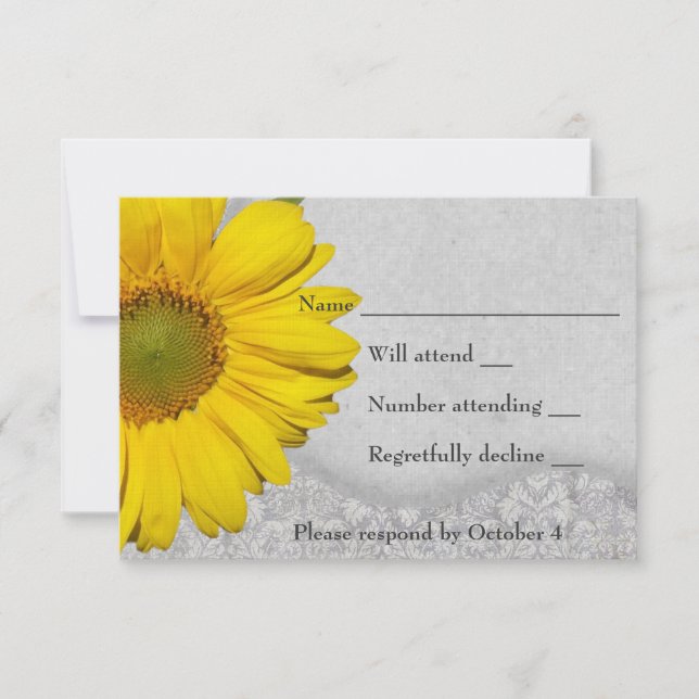 Tournesol gris vintage RSVP (Devant)