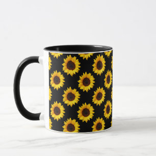 Tournesol imprimé à deux tons de café Mug