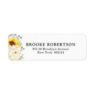 Tournesol ivoire pivoine Floral Eucalyptus Mariage