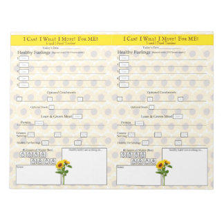 Tournesol jaune 5 et 1 Bloc-notes pour le suivi de