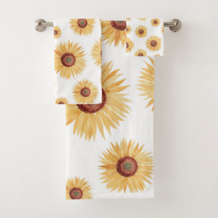 Tournesol jaune aquarelle 