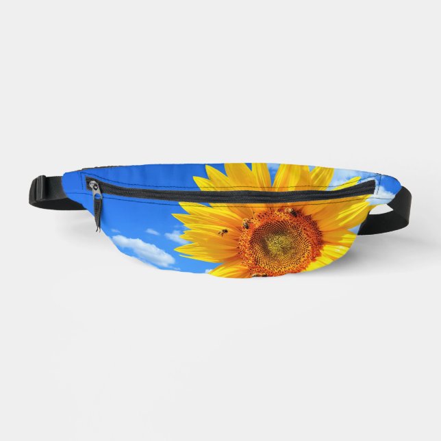 Tournesol jaune et abeilles sur Blue Sky Fanny Pac (Recto)