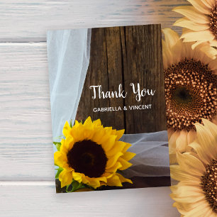 Tournesol jaune rustique Grange Mariage Merci