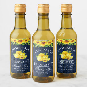 Tournesol Limoncello Bleu Bois Mini Étiquettes bou