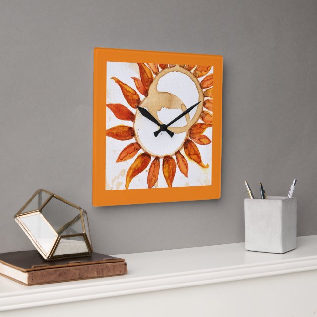 Tournesol moderne Art Grande horloge (Bureau)