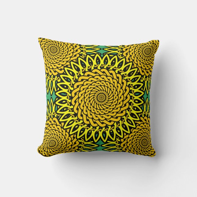 Tournesol Motif de noeud celtique oreiller (Recto)