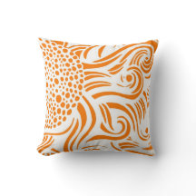 Tournesol - orange/blanc - coussin